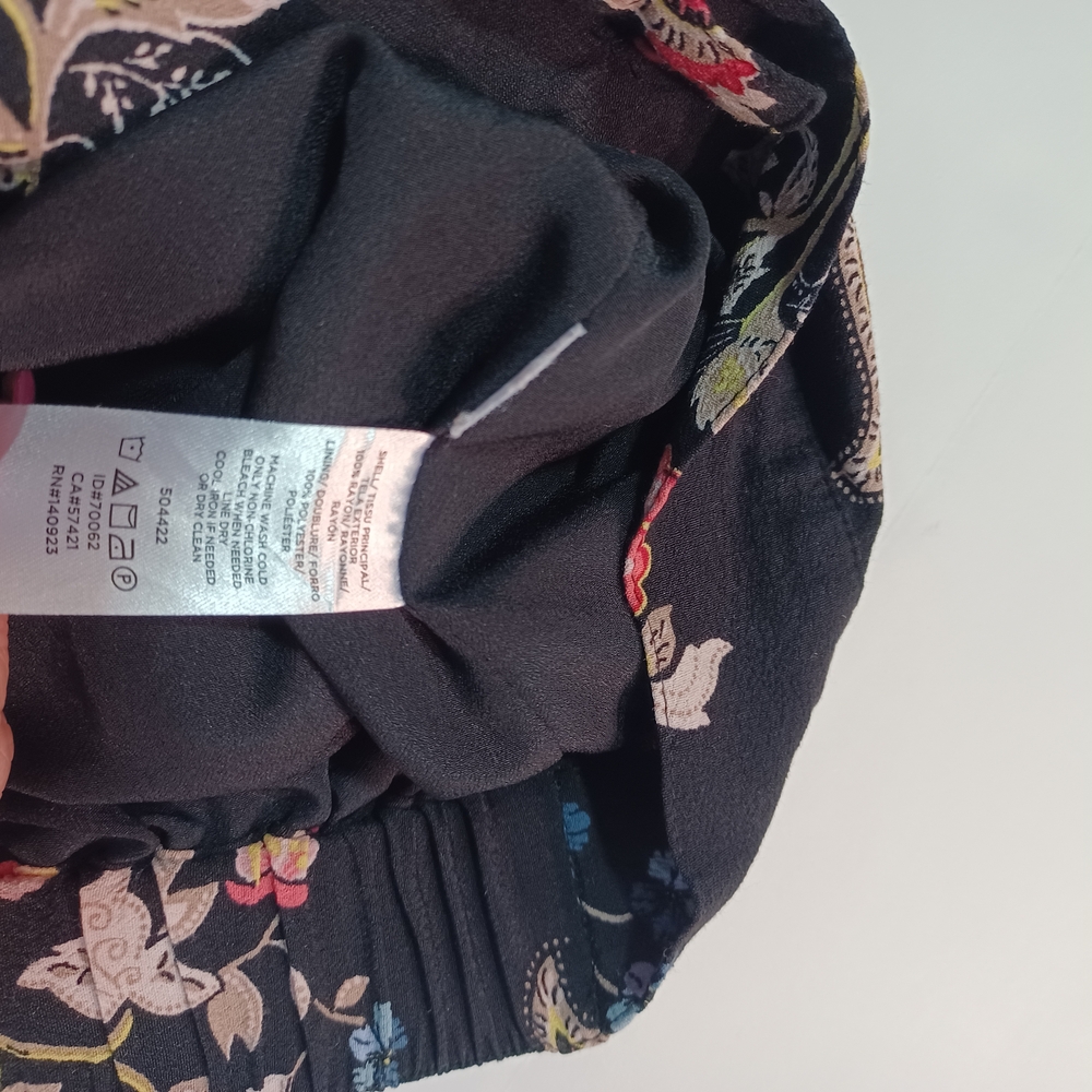 LOFT Black Maxi Skirt with Floral Design - Picture 4 of 5